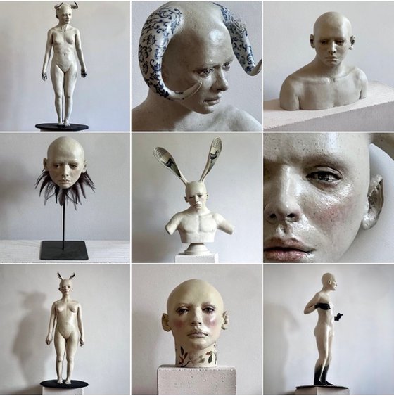 Head with black halo
