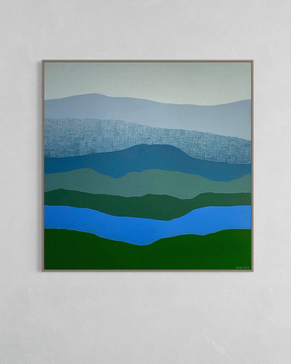 Impressionistic Abstract Painting By George Hall, 50 X 50, Endless Horizons, Original Artwork