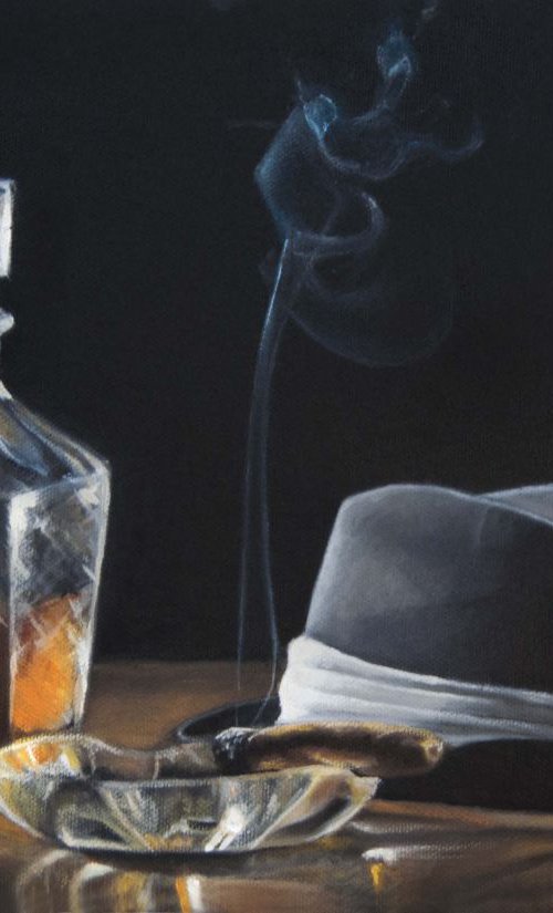 After hours II - Original oil painting by Lianne Issa