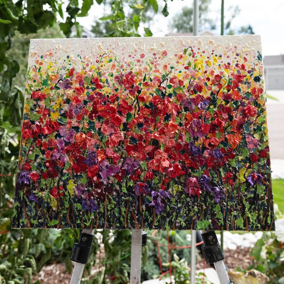 Impressionist Flower Field Art