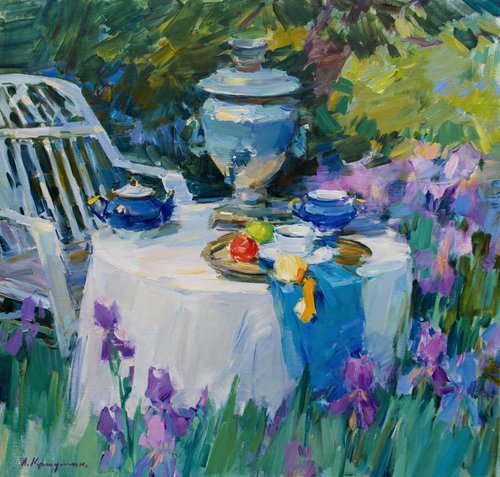 Tea in the Garden by Aleksandr  Kryushyn