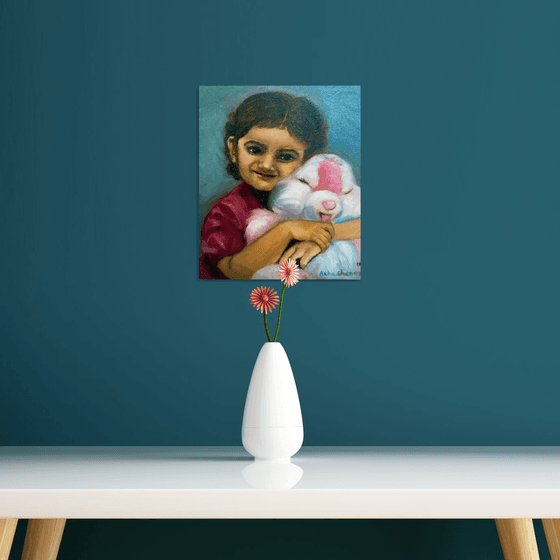 Little girl with a teddy