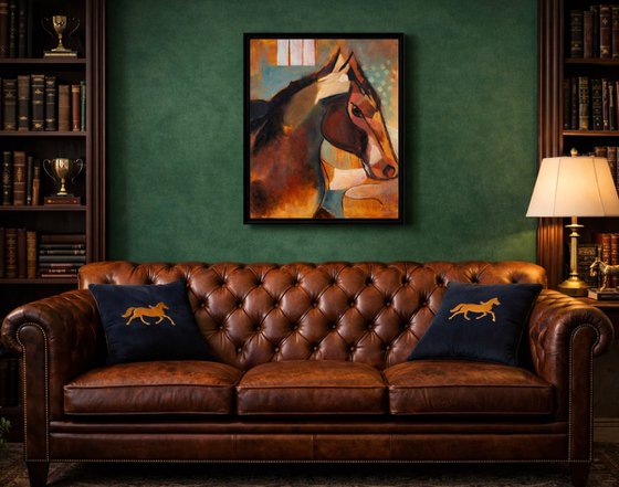 Stillness in Motion Abstract Horse