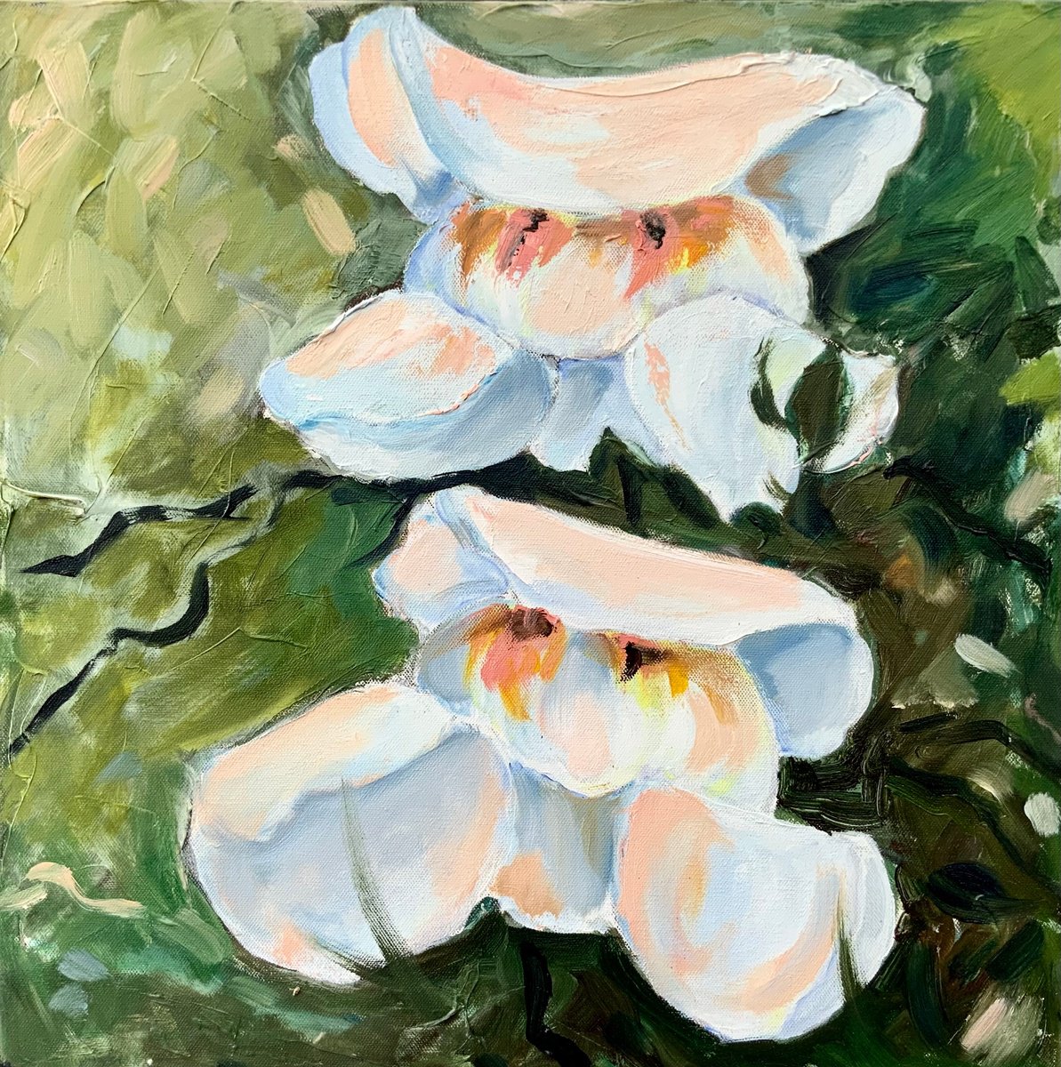 White Orchids By Alexandra Jagoda (Ovcharenko), 20 X 20, Artwork For Sale On Artfinder