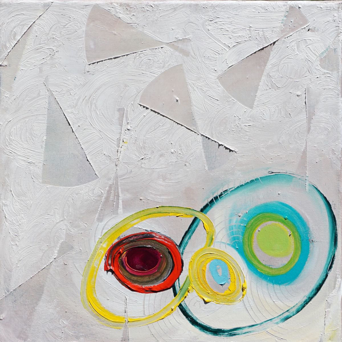 Abstract Oil Painting By Jelena B, 12 X 12, Plush-30X30Cm/12X12In, Original Artwork