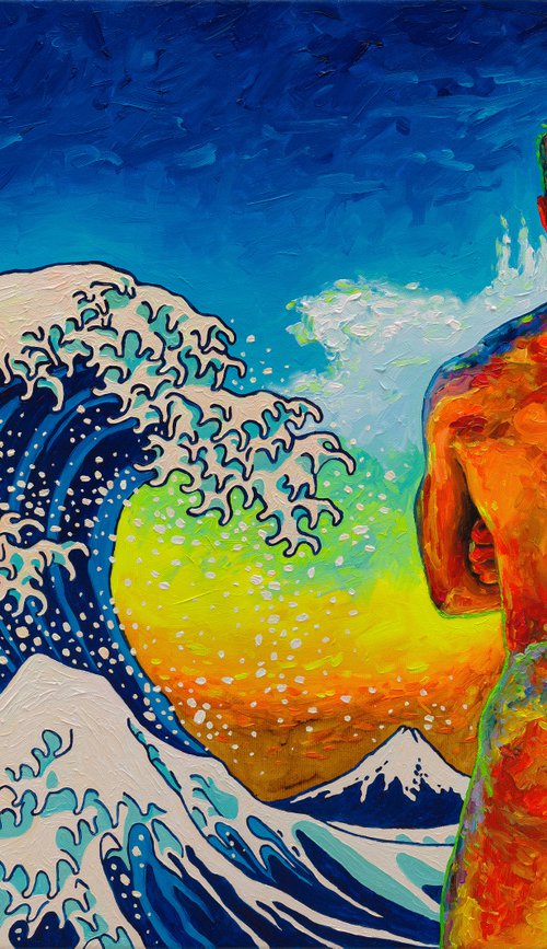 Bather with the Great Wave by Oleksandr Balbyshev
