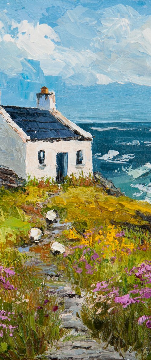 Coastal landscape Oil painting by Tetiana Vysochynska