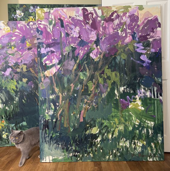 The scent of liliac. Diptych.