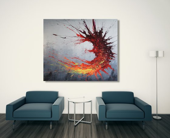 Twisting Fire III (Spirits Of Skies 120127) (120 x 100 cm) XXL (48 x 40 inches)
