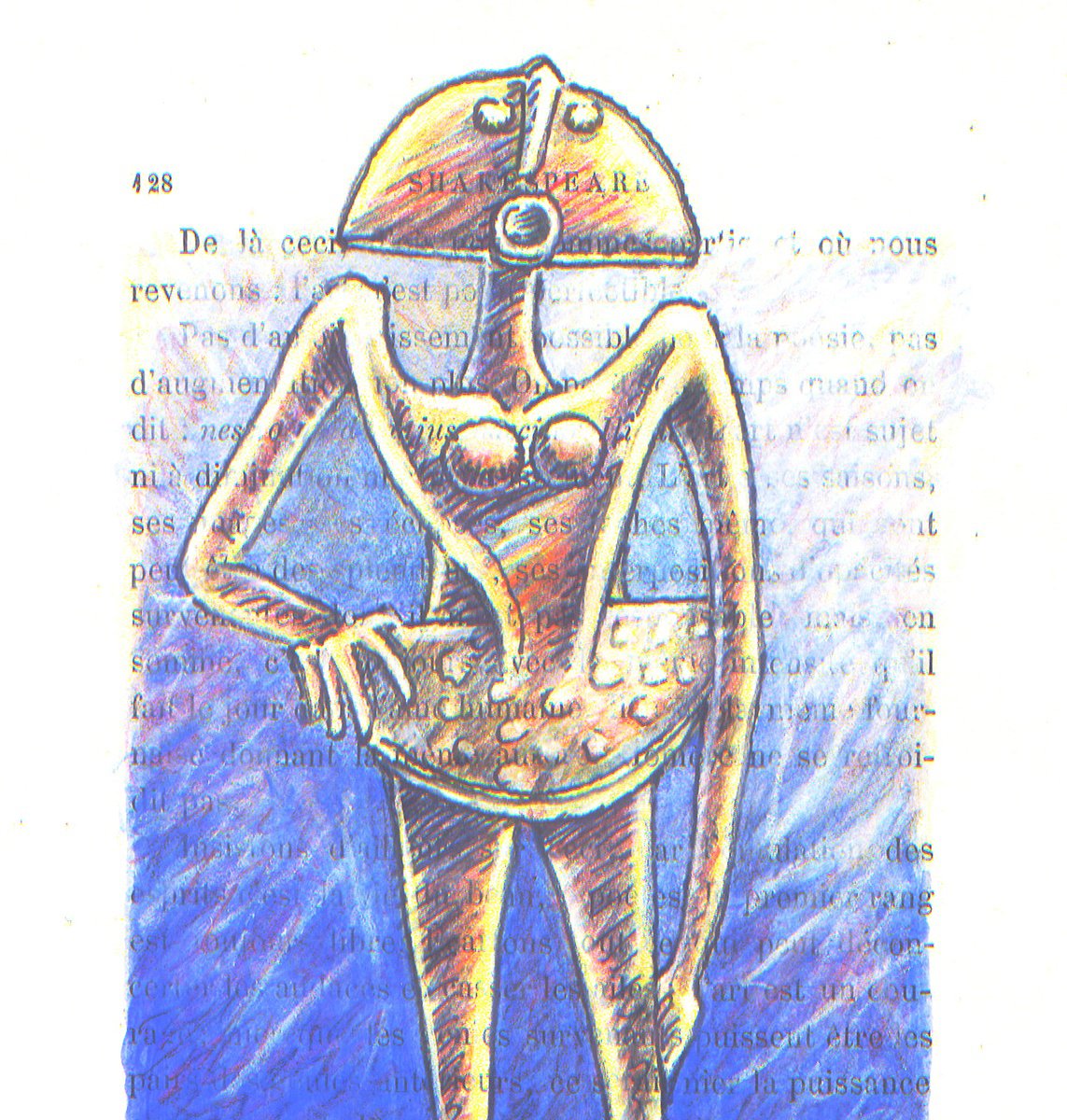 Savanna, drawing of the sculpture by Jean-Luc Lacroix