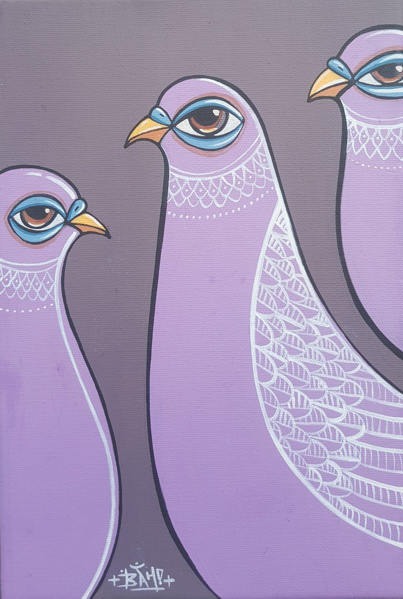 Pigeons II by Alexia Bahar Karabenli Yilmaz