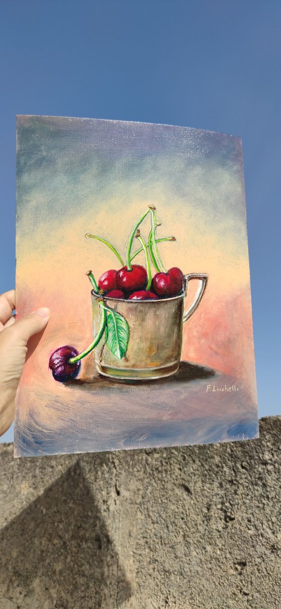 Cup of cherries