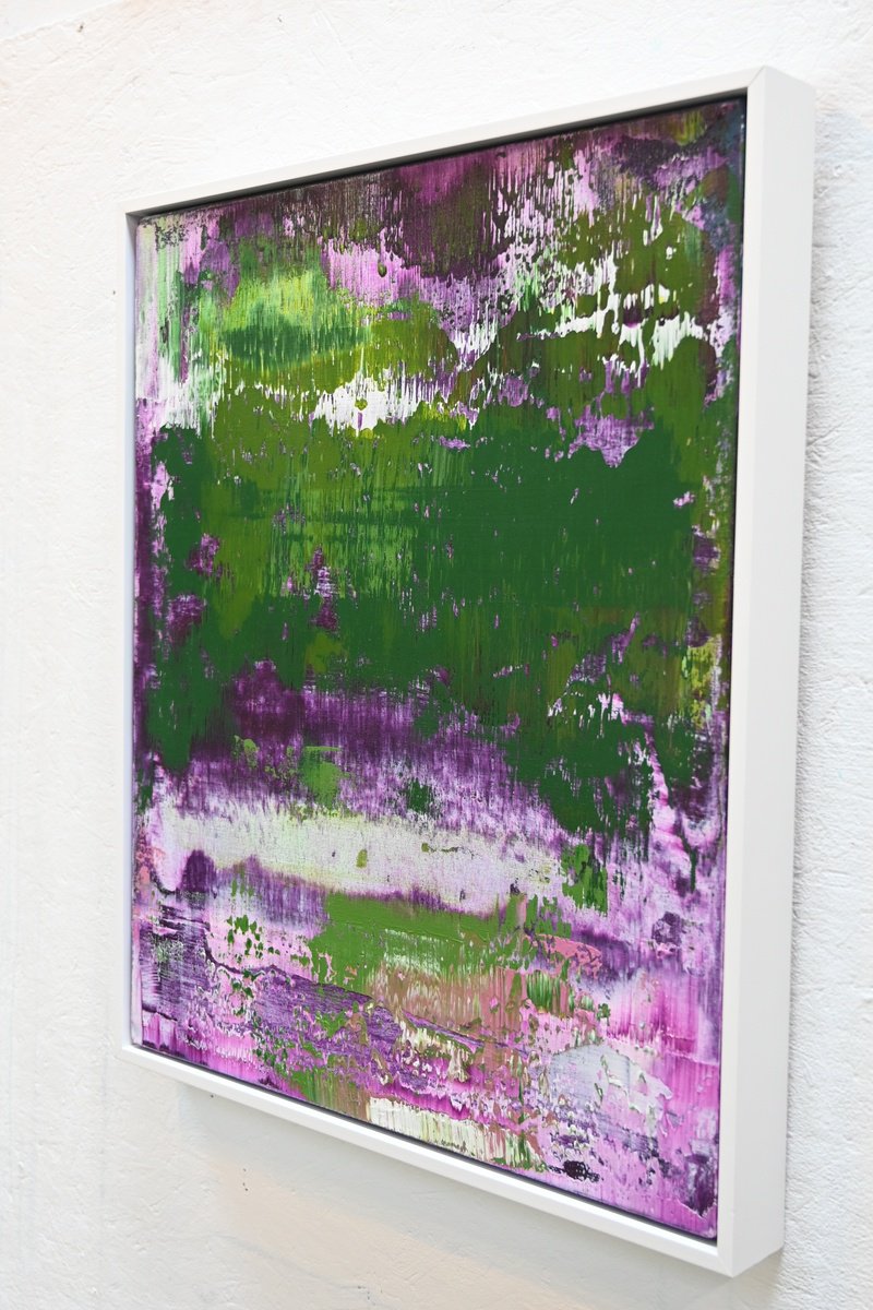 Abstract Acrylic Painting By Richard Heys, 21 X 25", Stolen Time 71, Original Artwork