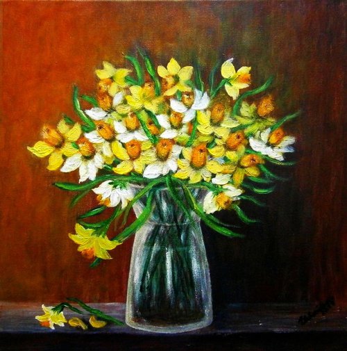 Still life - daffodils .. by Emília Urbaníková
