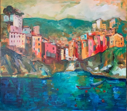 Riomaggiore Cinque terre by Olga Pascari