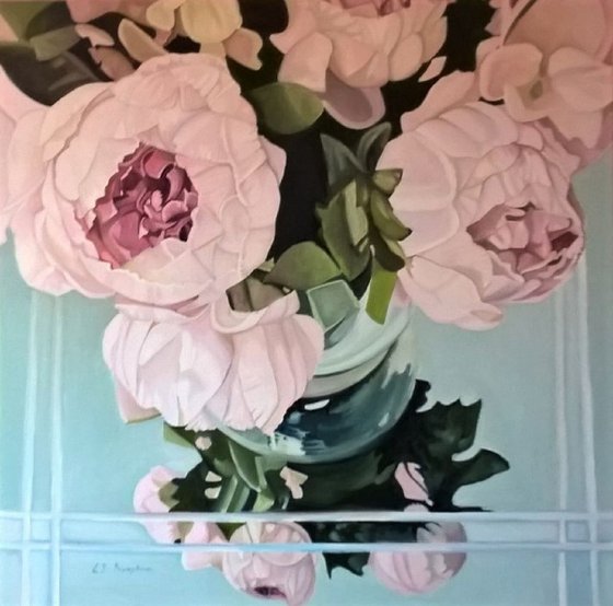Soft pink Peonies  (Large canvas)