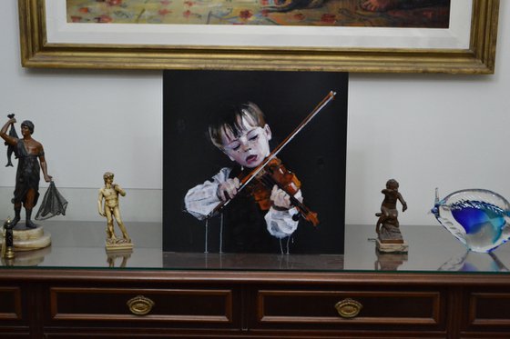 The boy and his violin