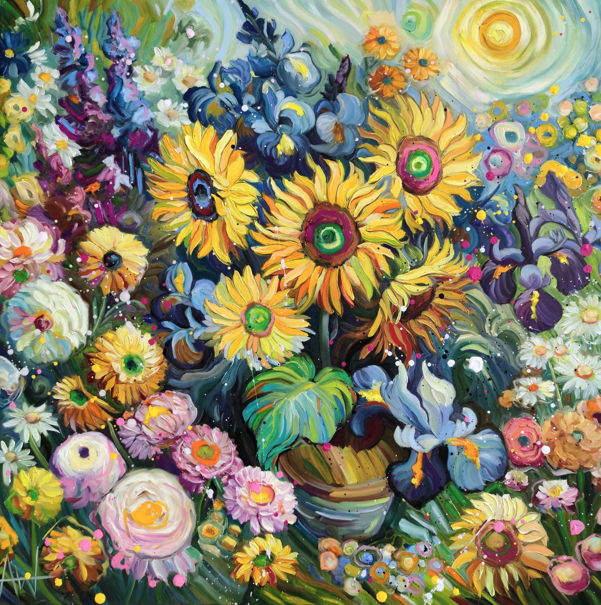 The Gilded Garden By Angie Wright, 31 X 31, Artwork For Sale On Artfinder
