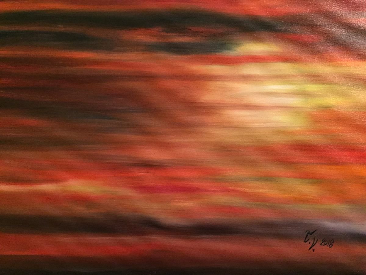 Burning Sun Oil painting by Timea Valsami | Artfinder