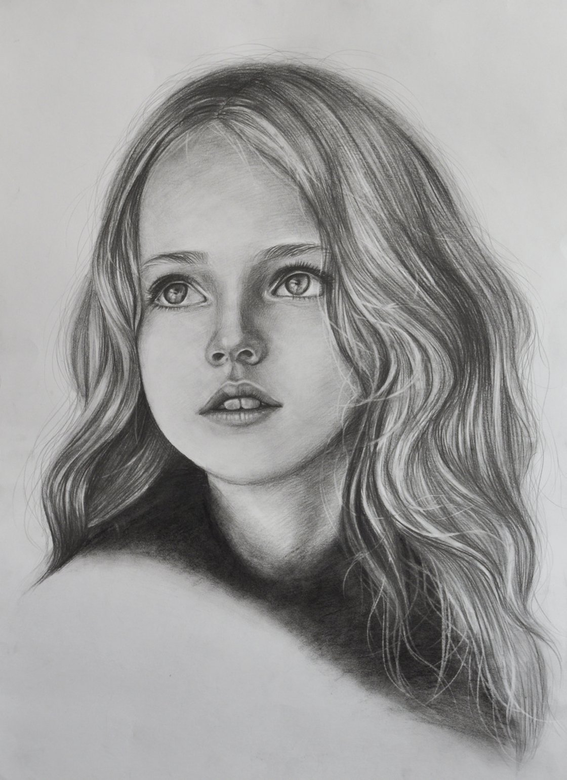 Portrait of a young girl Pencil drawing: Anastasia Terskih | Artfinder