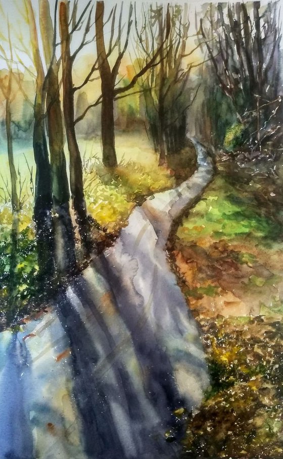 Early morning - Landscape - Watercolor