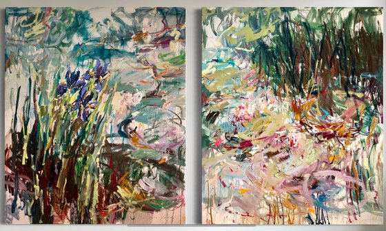 By the pond. Diptych