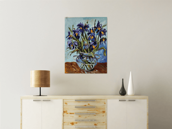 Irises. Flowers. Inspired by Van Gogh.#3