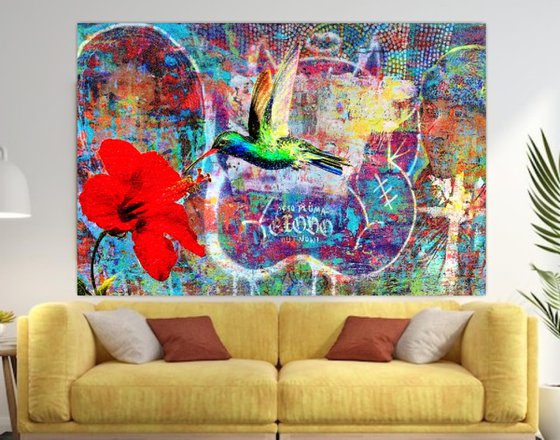Street Art Hummingbird