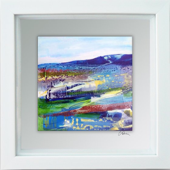 Framed ready to hang original abstract - abstract landscape #24