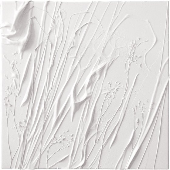 Grasses, white relief