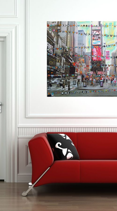 Times Square New York Laundry Televisions by Maria Luisa  Azzini
