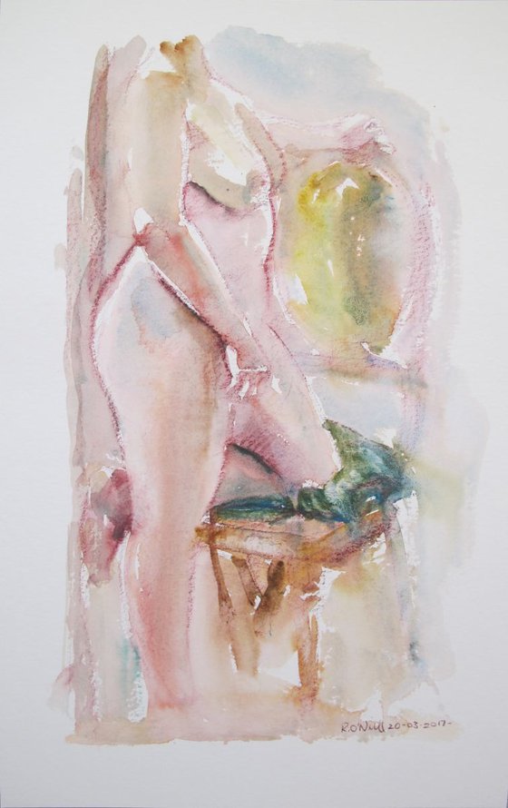 Standing female nude