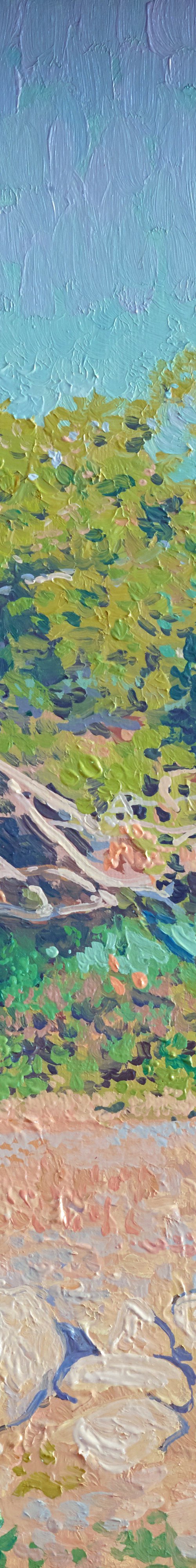 Pines on the coast at morning by Simon Kozhin