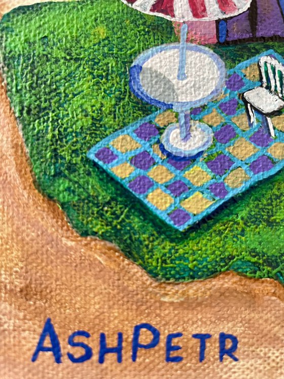 Cozy village by the sea