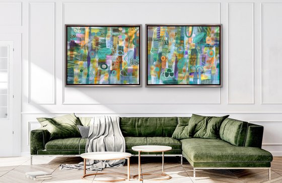 Go With the Flow (Diptych)