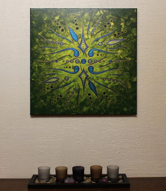 Abstract shapes movement / Green