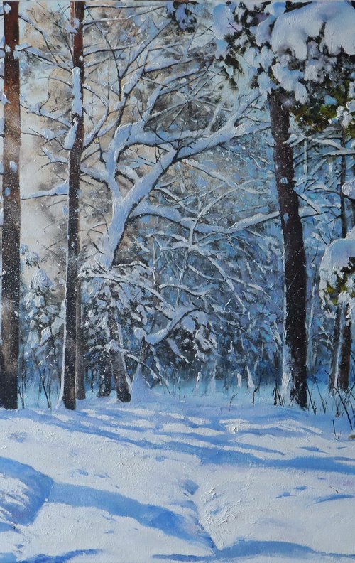 Winter Woodland Snow Scene by Natalia Shaykina