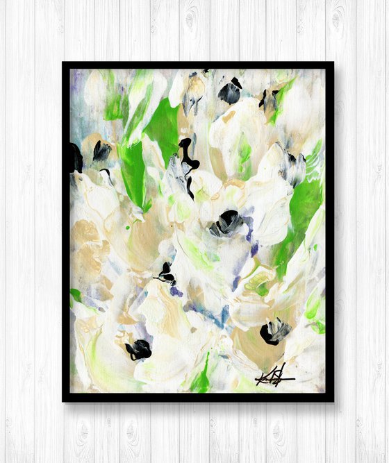 Tranquility Blooms 36 - Floral Painting by Kathy Morton Stanion