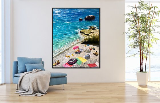 Large seascape painting 100-80cm