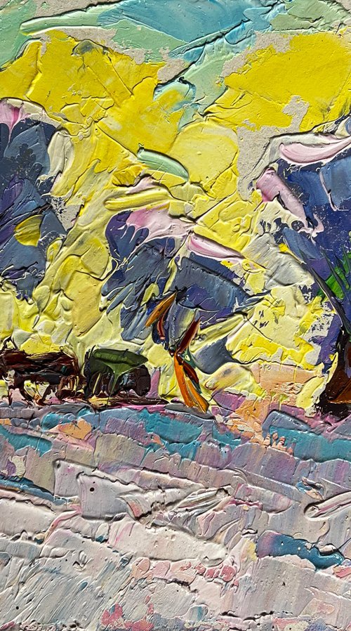 Winter morning in the field by Kalenyuk Alex