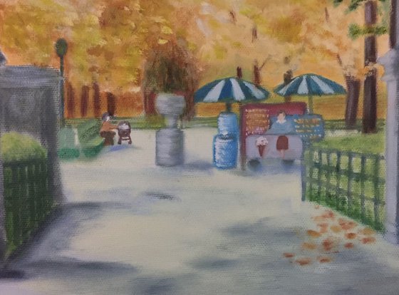 CENTRAL PARK FALL, PAINTED AROUND SIDES