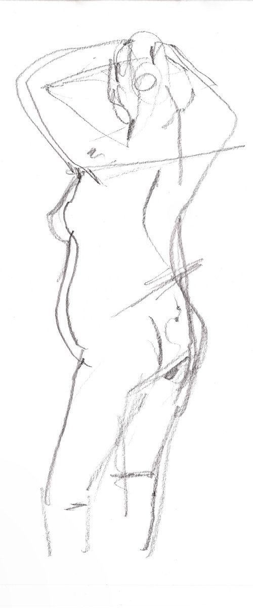 Study 10; Figure Drawing by Elizabeth Anne Fox