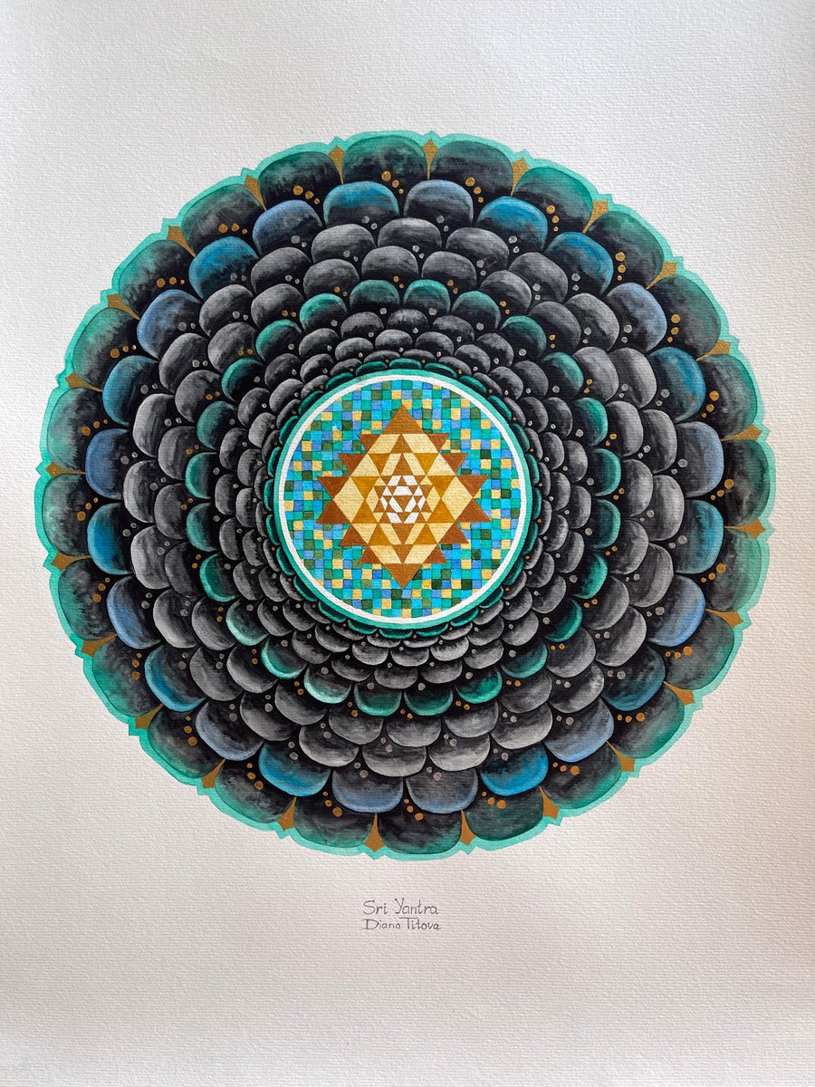 Flower Sri Yantra by Diana Titova