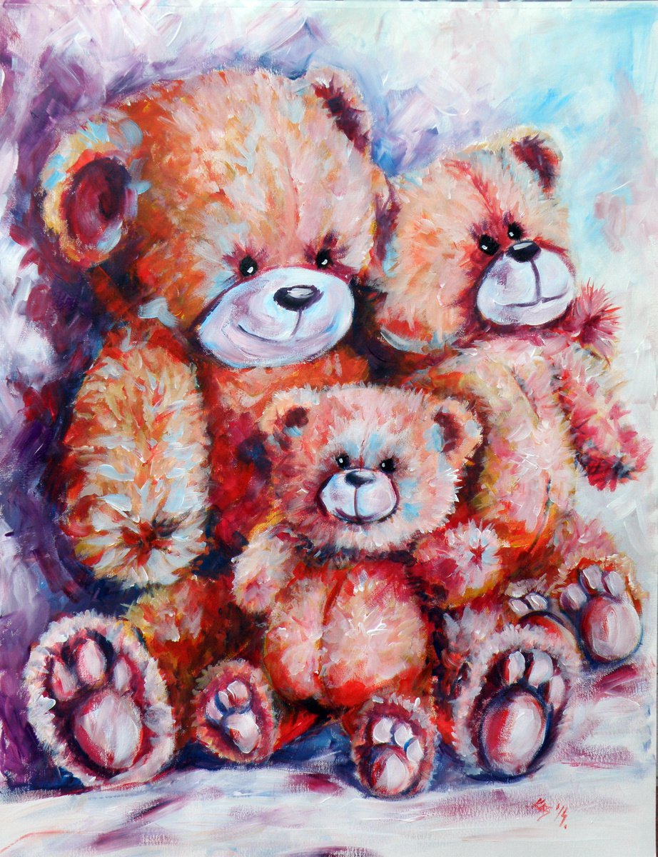 Bears - /65 x 50 cm/ perfect gift idea by Kovcs Anna Brigitta