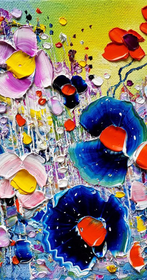 "Abstract Meadow Flowers in Love" by Phil Broad