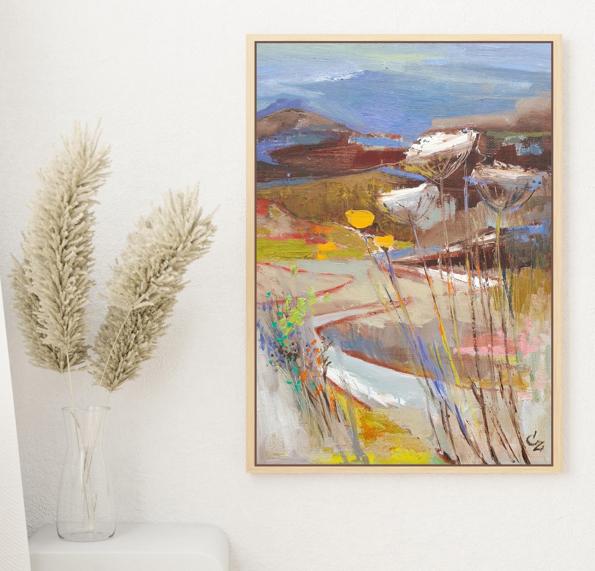 Impressionistic Landscape Oil Painting By Victoria Cozmolici, 18 X 24", After The Storm, Original Artwork