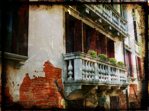 Venice in Italy - 60x80x4cm print on canvas 02459m2 READY to HANG by Kuebler