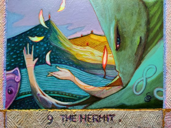 THE HERMIT, MAJOR ARCANA OF THE MOON, 9