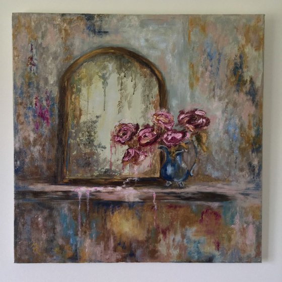 My Mirror Gently Weeps  Impressionist Flowers / Still Life