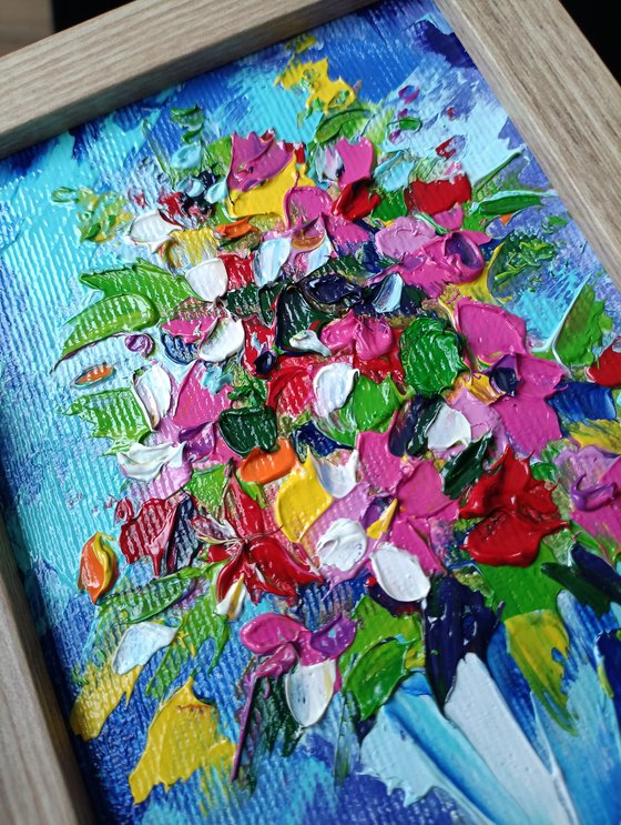 Bouquet - mini oil painting